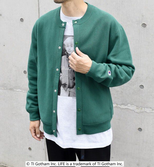 SHIPS any「【SHIPS any別注】Champion: リバースウィーブ(R) クルーネック カーディガン◇」|カーディガン|