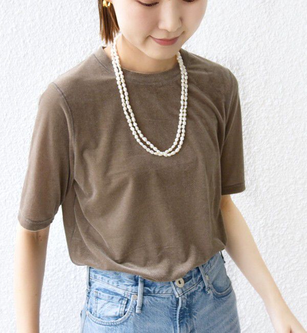 SHIPS for women「〈手洗い可能〉シアー ショートスリーブ プルオーバー」|Tシャツ・カットソー|