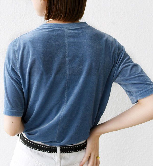 SHIPS for women「〈手洗い可能〉シアー ショートスリーブ プルオーバー」|Tシャツ・カットソー|ブルー