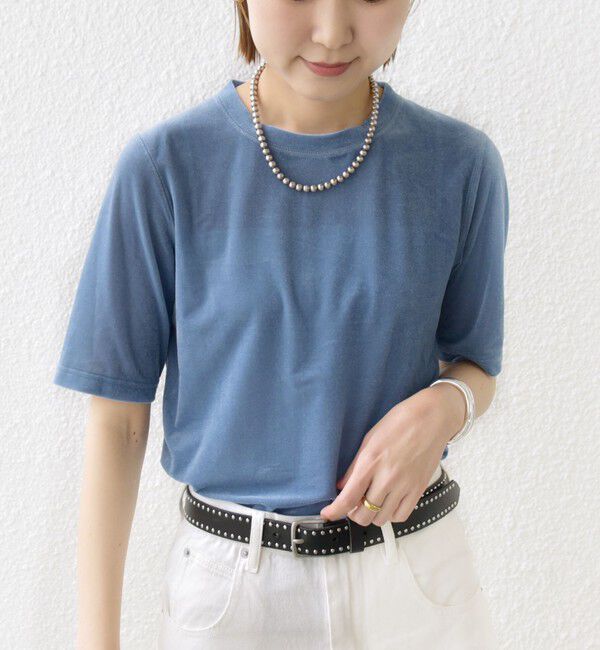 SHIPS for women「〈手洗い可能〉シアー ショートスリーブ プルオーバー」|Tシャツ・カットソー|