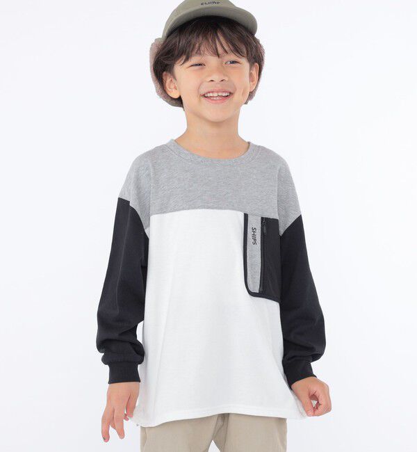 SHIPS KIDS「SHIPS KIDS:100～130cm /〈接触冷感/UVカット〉長袖 TEE」|Tシャツ・カットソー|