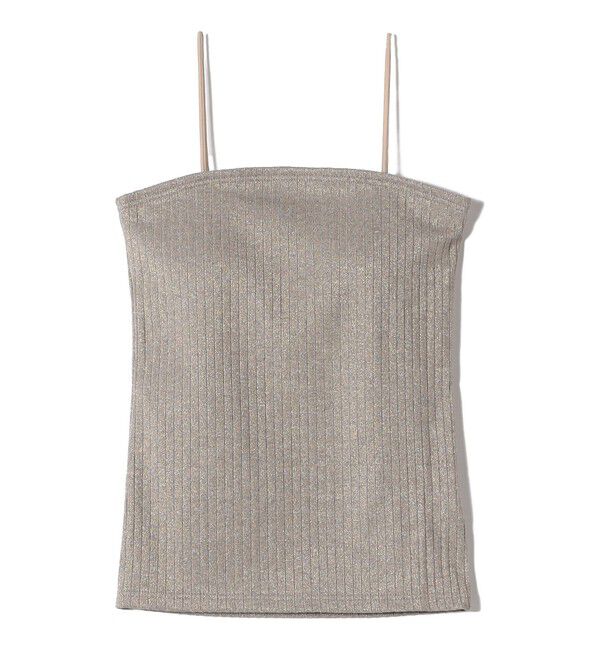 SHIPS Colors 「SHIPS Colors:〈洗濯機可能〉ハリヌキ ラメ カップ付き キャミソール」|インナー|ベージュ