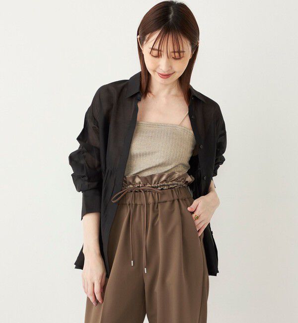 SHIPS Colors 「SHIPS Colors:〈洗濯機可能〉ハリヌキ ラメ カップ付き キャミソール」|インナー|