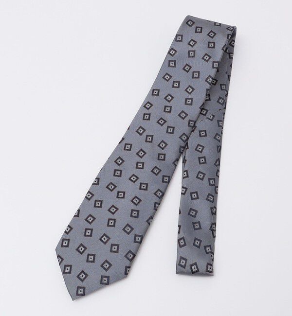 SHIPS Colors 「SHIPS Colors:ジオメトリー パターン タイ」|ネクタイ・蝶ネクタイ|ライトグレー
