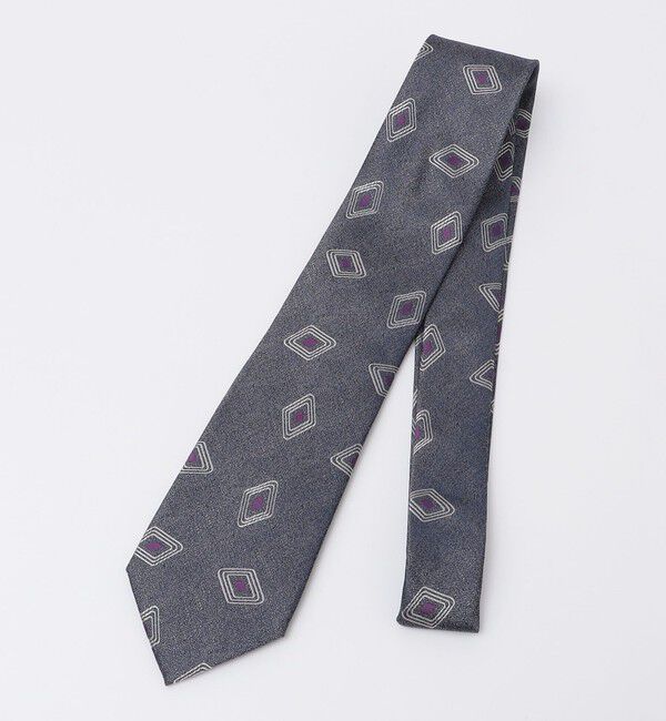 SHIPS Colors 「SHIPS Colors:ジオメトリー パターン タイ」|ネクタイ・蝶ネクタイ|ラベンダー
