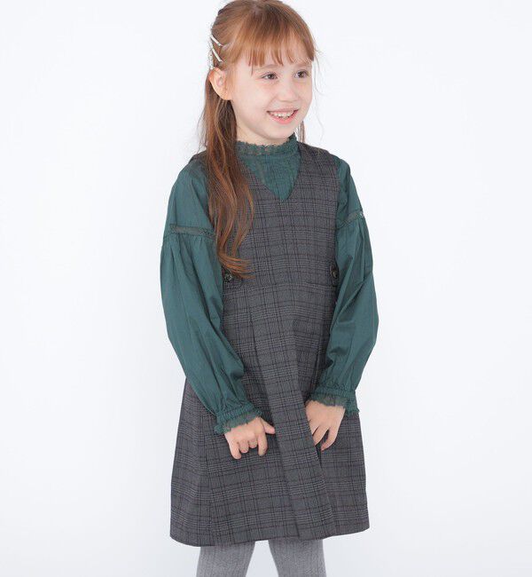 SHIPS KIDS「SHIPS KIDS:100～130cm / チェック ジャンパー スカート」|ワンピース|
