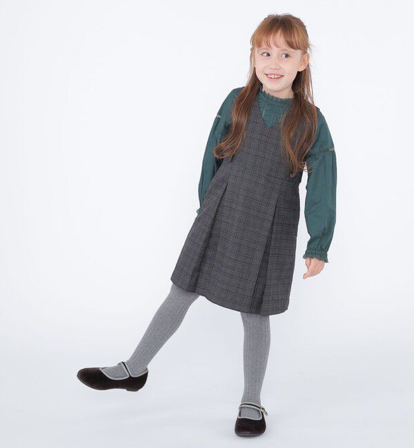 SHIPS KIDS「SHIPS KIDS:100～130cm / チェック ジャンパー スカート」|ワンピース|
