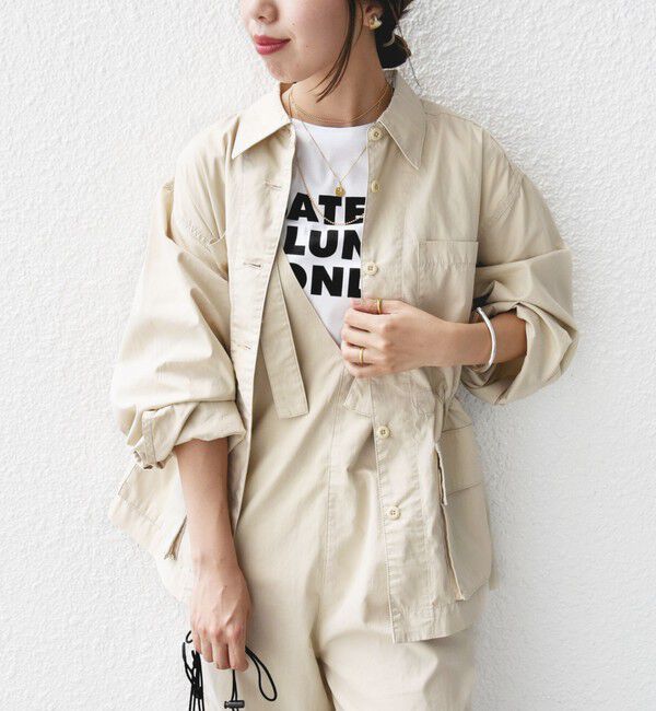 SHIPS for women「〈洗濯機可能〉ミリタリー ジャケット」|ミリタリージャケット|ベージュ