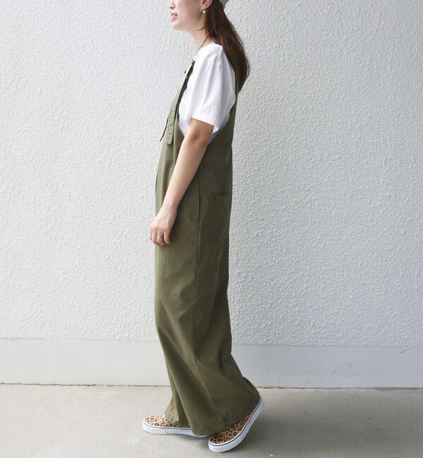 SHIPS for women「〈洗濯機可能〉ミリタリー 裾 ドロスト オールインワン」|オールインワン|