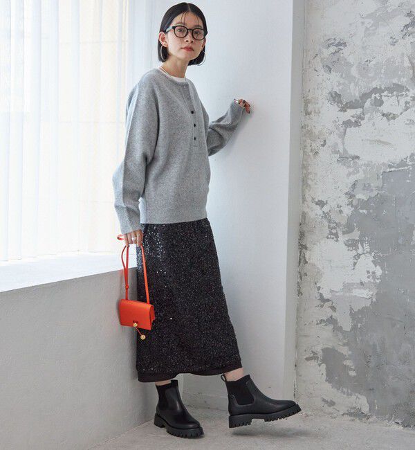 SHIPS for women「〈手洗い可能〉7G ウール カシミヤ ヘンリーネック 2WAY プルオーバー」|ニット・セーター|