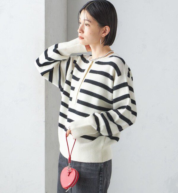 SHIPS for women「〈手洗い可能〉7G ウール カシミヤ ヘンリーネック 2WAY プルオーバー」|ニット・セーター|