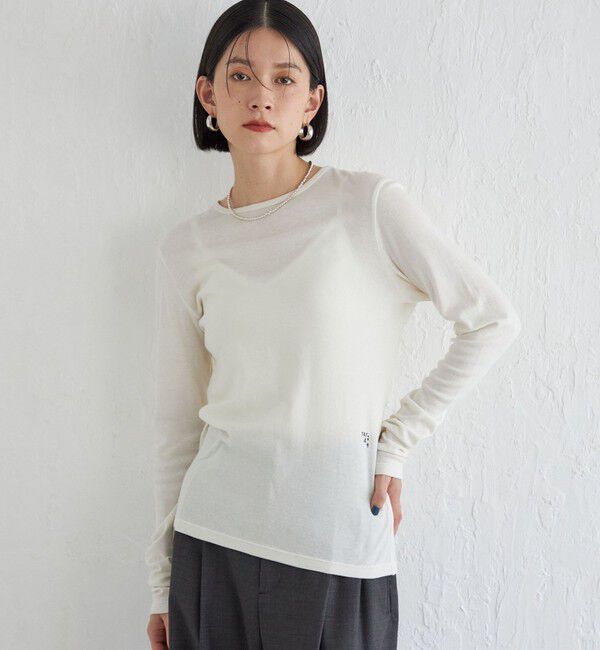 SHIPS for women「Wai＋:〈手洗い可能〉オーガニックコットン カットソー」|Tシャツ・カットソー|オフホワイト