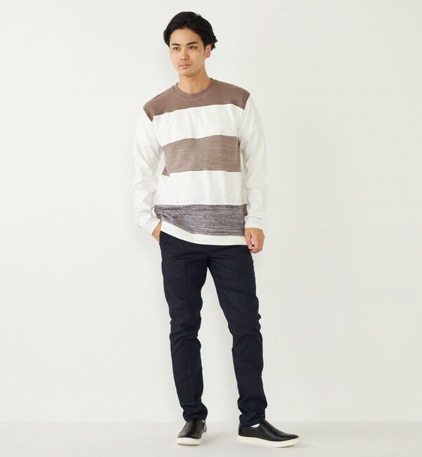 SHIPS Colors 「SHIPS Colors:〈手洗い可能〉切り替え ボーダー ロングスリーブ TEE」|Tシャツ・カットソー|