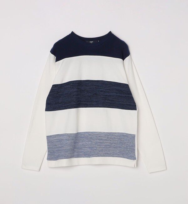SHIPS Colors 「SHIPS Colors:〈手洗い可能〉切り替え ボーダー ロングスリーブ TEE」|Tシャツ・カットソー|