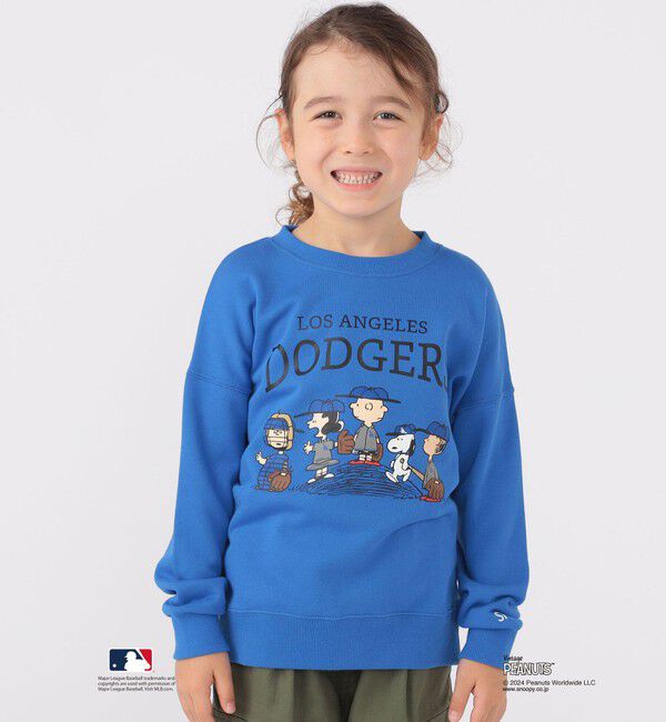 SHIPS KIDS「SHIPS KIDS:100～125cm / スヌーピー&times;MLB スウェット」|スウェット・ジャージ|ブルー系