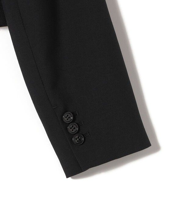 SHIPS for women「SHIPS Primary Navy Label: モヘヤ ポプリン クロップド ジャケット」|テーラードジャケット|