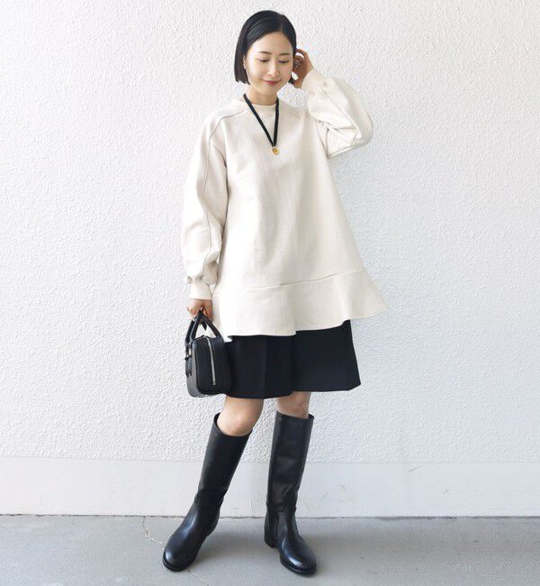 SHIPS for women「【WEB限定】〈着丈が選べる/手洗い可能〉裏毛 フレア チュニック」|チュニック|