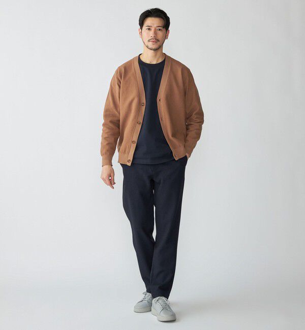 SHIPS「SHIPS:〈洗濯機可能〉SOLOTEX(R) 12ゲージ ピケ Vネック カーディガン」|カーディガン|