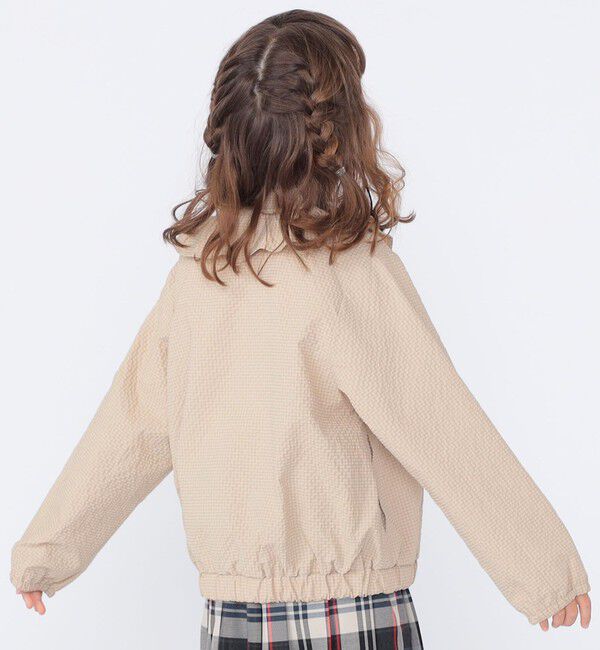 SHIPS KIDS「SHIPS KIDS:100～130cm /〈UVカット/洗濯機可能〉フリル パーカ」|ブルゾン・スタジャン|