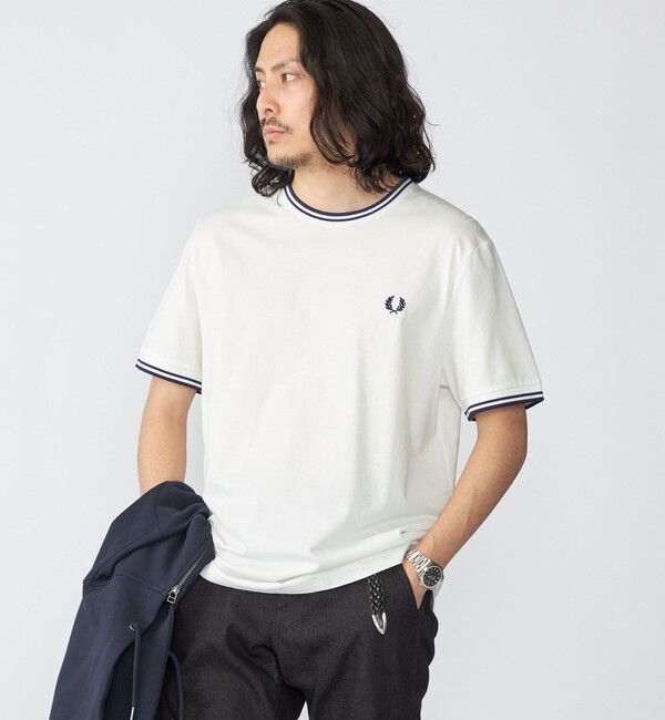 SHIPS「【SHIPS別注】FRED PERRY: M1588 TWIN TIPPED Tシャツ」|Tシャツ・カットソー|