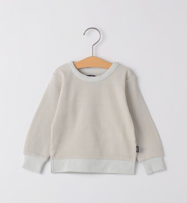 SHIPS KIDS「SHIPS KIDS:80～90cm / ワッフル 長袖 TEE」|Tシャツ・カットソー|ベージュ