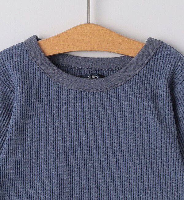 SHIPS KIDS「SHIPS KIDS:80～90cm / ワッフル 長袖 TEE」|Tシャツ・カットソー|