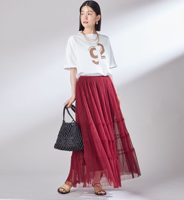 SHIPS for women「【SHIPS別注】81BRANCA:ロゴ 5分袖 TEE」|Tシャツ・カットソー|