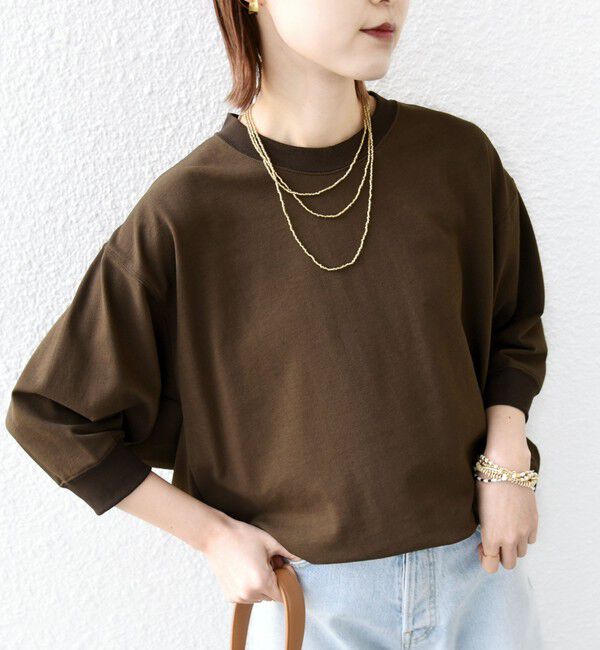 SHIPS for women「〈洗濯機可能〉DEPEND ドルマン カット プルオーバー」|Tシャツ・カットソー|ブラウン