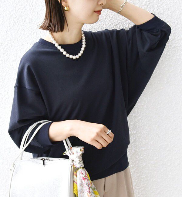 SHIPS for women「〈洗濯機可能〉DEPEND ドルマン カット プルオーバー」|Tシャツ・カットソー|