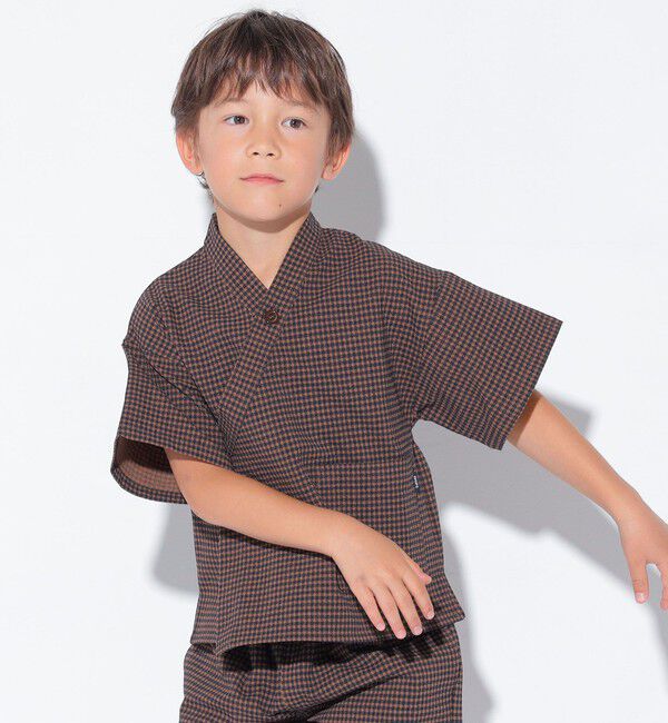 SHIPS KIDS「SHIPS KIDS:100～130cm /〈吸水速乾/UVカット〉チェック 甚平」|その他|