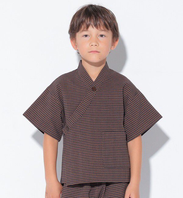 SHIPS KIDS「SHIPS KIDS:100～130cm /〈吸水速乾/UVカット〉チェック 甚平」|その他|