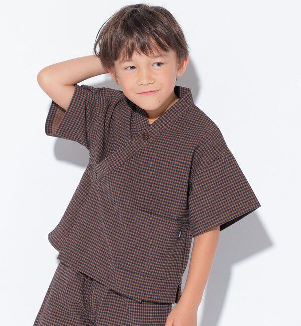 SHIPS KIDS「SHIPS KIDS:100～130cm /〈吸水速乾/UVカット〉チェック 甚平」|その他|