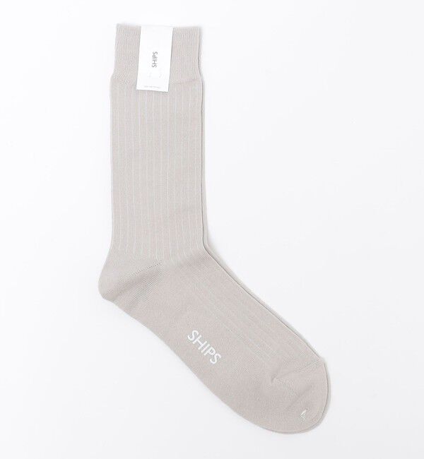 SHIPS「SHIPS: コットン リネン ペール トーン ソックス」|ソックス|ライトグレー