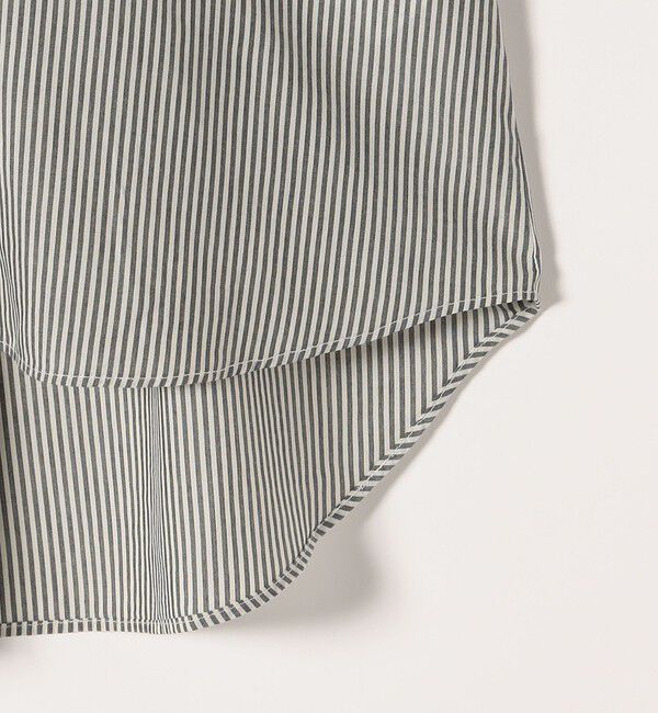 SHIPS any「SHIPS any:〈手洗い可能〉ストライプ フリル Vネック ハーフスリーブ ブラウス」|シャツ・ブラウス|