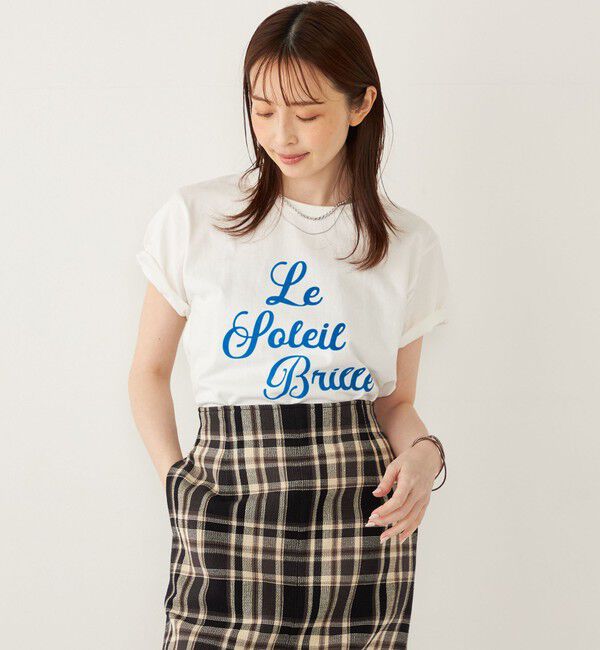 SHIPS Colors 「SHIPS Colors:16-/OE フロッキー ロゴ Tシャツ◇」|Tシャツ・カットソー|オフホワイト