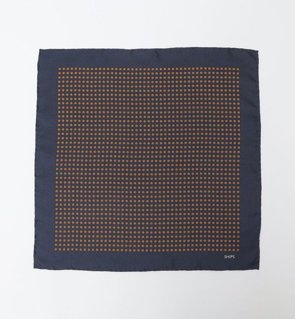 SHIPS「SHIPS: シルク チーフ ドット/コモン」|バンダナ・スカーフ|グレー系