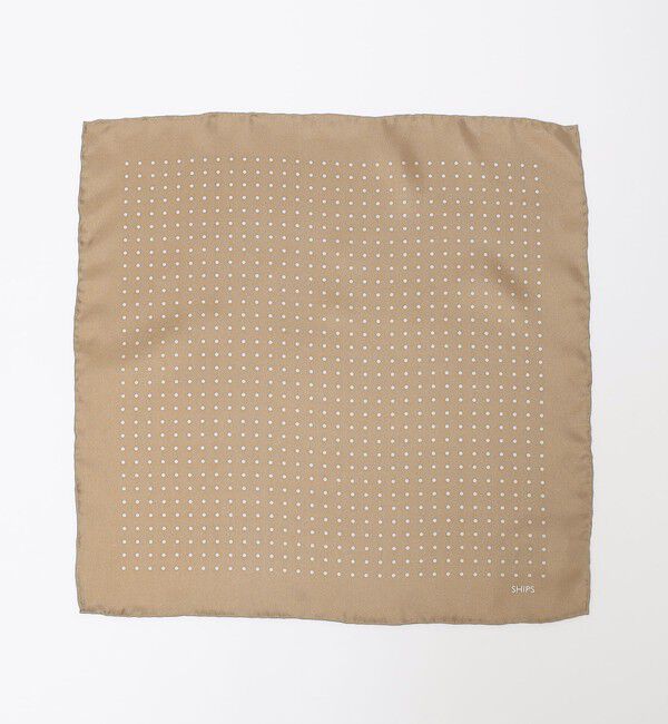 SHIPS「SHIPS: シルク チーフ ドット/コモン」|バンダナ・スカーフ|ゴールド