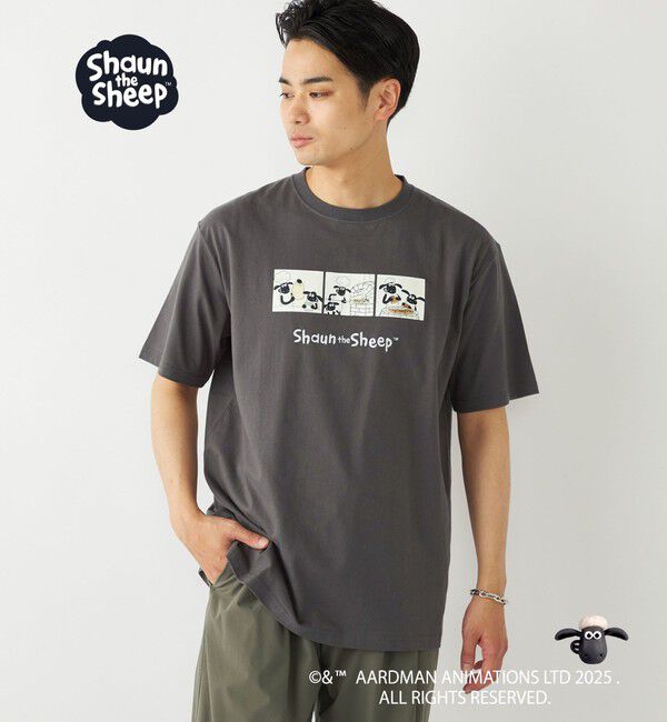 SHIPS Colors 「SHIPS Colors:ひつじのショーン コミック プリント Tシャツ◇」|Tシャツ・カットソー|ダークグレー