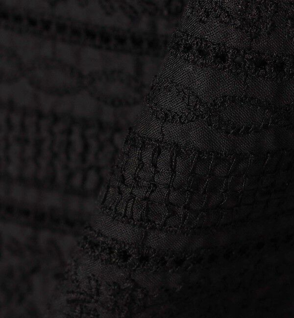 SHIPS for women「SHIPS Primary Navy Label:〈手洗い可能〉綿 ローン フラワー レース コンビ」|Tシャツ・カットソー|