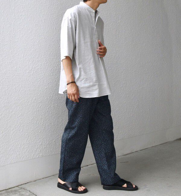 SHIPS any「SHIPS any: コットン/リネン バンド スキッパー ハーフスリーブ シャツ◇」|シャツ・ブラウス|