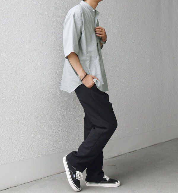 SHIPS any「SHIPS any: コットン/リネン バンド スキッパー ハーフスリーブ シャツ◇」|シャツ・ブラウス|