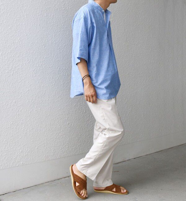 SHIPS any「SHIPS any: コットン/リネン バンド スキッパー ハーフスリーブ シャツ◇」|シャツ・ブラウス|