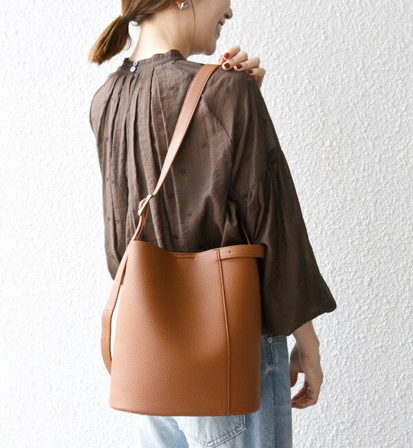 SHIPS any「VELETTO: ポシェット付き 3WAY ワンハンドル バケツ ショルダー バッグ」|ショルダー・メッセンジャー|