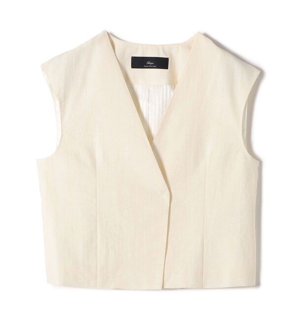 SHIPS for women「SHIPS Primary Navy Label:〈手洗い可能〉MANTECO ジレ」|ベスト・ジレ|オフホワイト