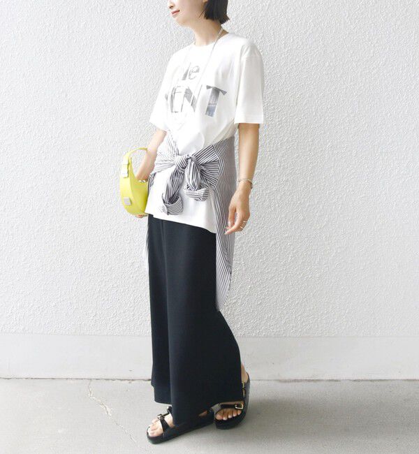 SHIPS for women「【WEB限定】コットン 天竺 ロゴ プリント TEE」|Tシャツ・カットソー|