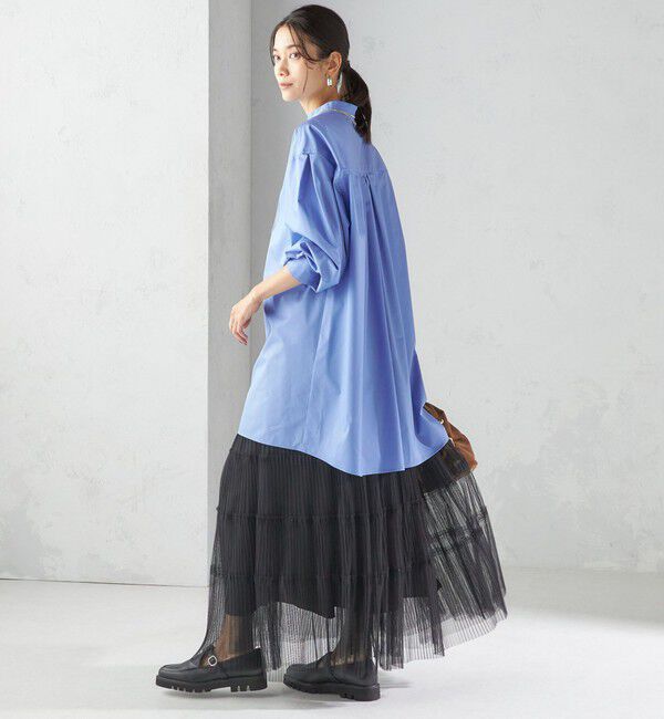 SHIPS for women「〈手洗い可能〉ソリッド バックタック チュニック シャツ」|チュニック|