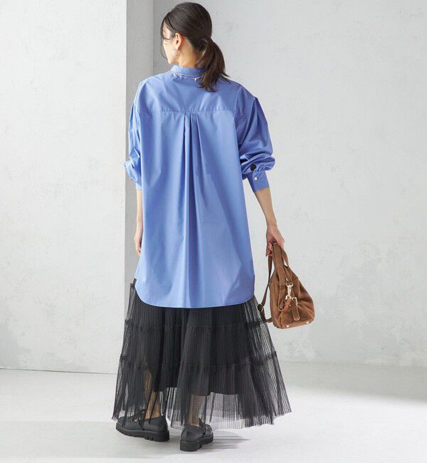 SHIPS for women「〈手洗い可能〉ソリッド バックタック チュニック シャツ」|チュニック|