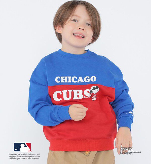SHIPS KIDS「SHIPS KIDS:100～125cm / PEANUTS&times;MLB プリント スウェット」|スウェット・ジャージ|ブルー