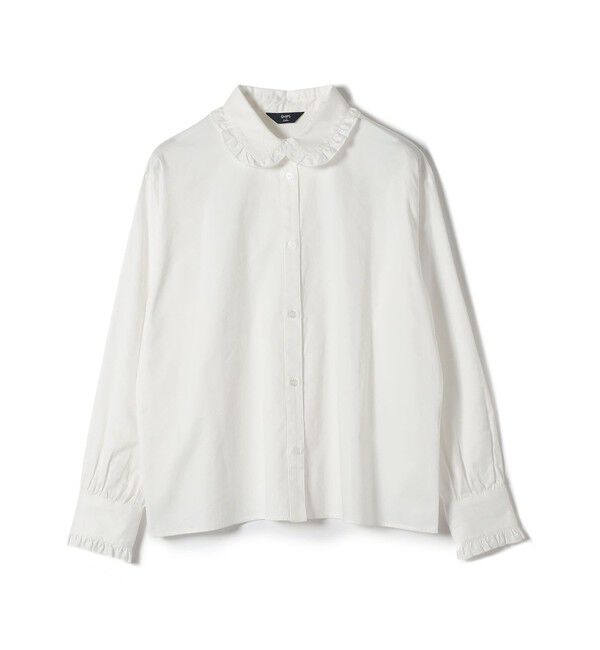 SHIPS Colors 「SHIPS Colors:〈手洗い可能〉フリルカラー シャツ」|シャツ・ブラウス|