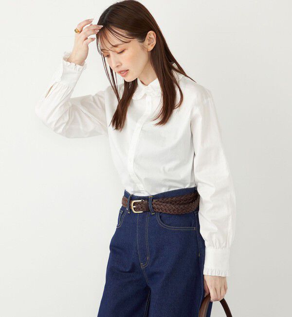 SHIPS Colors 「SHIPS Colors:〈手洗い可能〉フリルカラー シャツ」|シャツ・ブラウス|